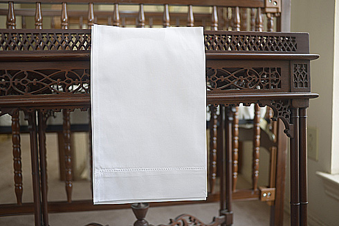 Extra Heavy Cotton Hemstitch Guest Towel. 14"x22". Cotton